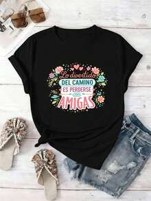 Dam-T-shirts - Svart - Visa 2