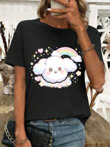 Women T-Shirts - Black - View 1