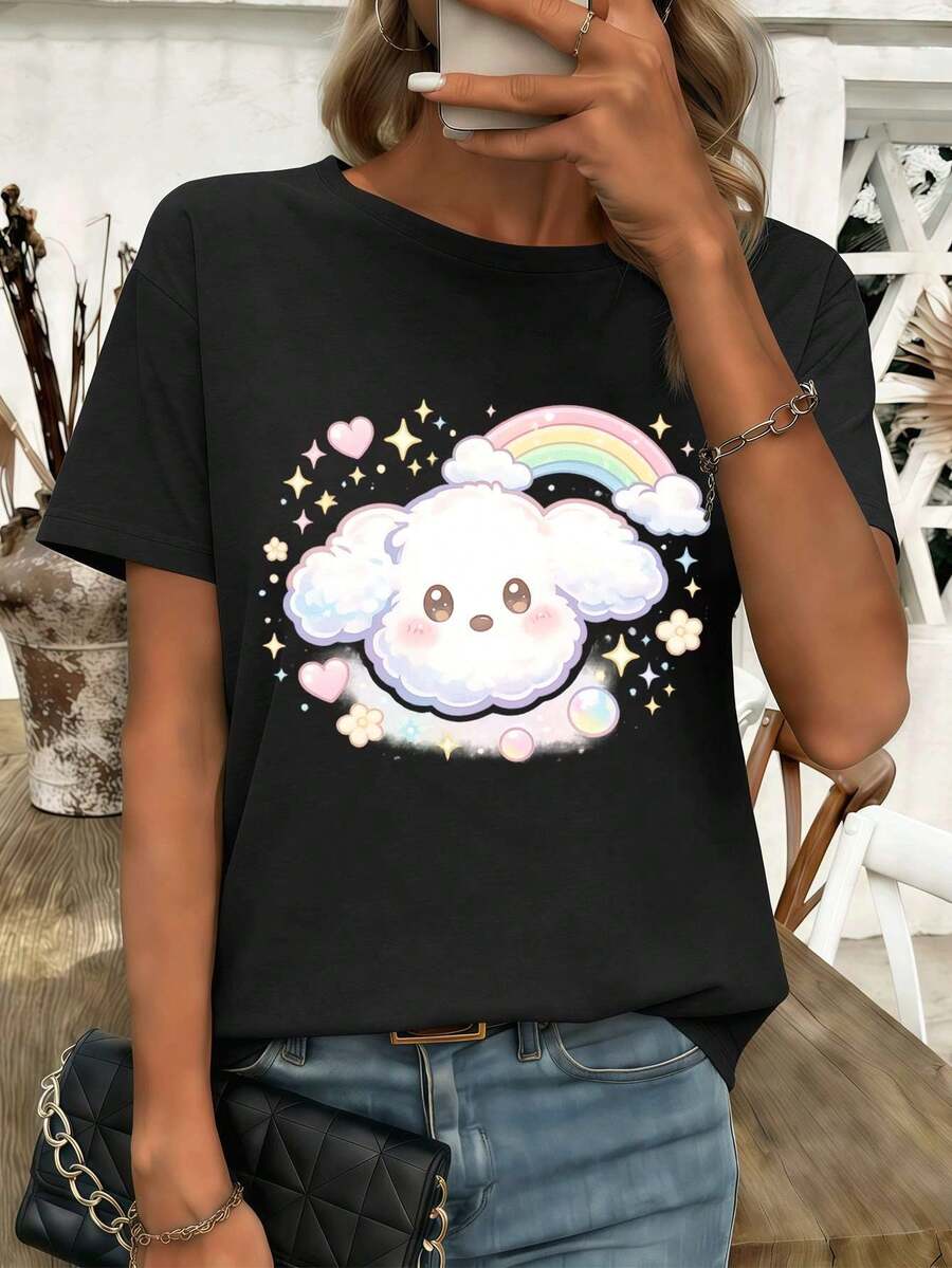 Women T-Shirts - Black - View 1
