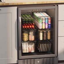 Chest Freezer Baskets - 5 Pack Stackable Freezer Organiser Ches Black  Stock - View 3