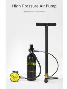 DIDEEP Underwater 15-20 Minutes 1L  Diving Tank Set Include Hand Pump - Yellow - View 9