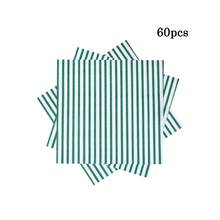 20/40/60Pcs,Vintage Green And White Striped Disposable Napkins,Golf Themed Party Cocktail Napkins,2-Ply Thick Minimalist French Striped Decorative Serviettes,Ideal For Outdoor Picnics,Golf Themed Events, Birthday Parties And Preppy Style Themed Decor - 多色 - 查看 7