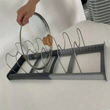 1 pieza Organizador extraíble de gabinete para ollas y sartenes con estante deslizante para tapas y estante para ollas, adecuado para almacenar tapas de ollas, utensilios de repostería y utensilios de cocina dentro de los gabinetes - Blanco - Ver 11