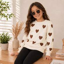 Blusa de Frio Infantil Moletom Corações Manga Longa Confortável Inverno Outono Moda Bloguerinha - Desligado - Visão 2