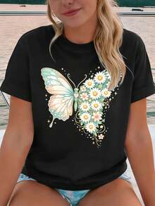 Women T-Shirts - Black - View 1
