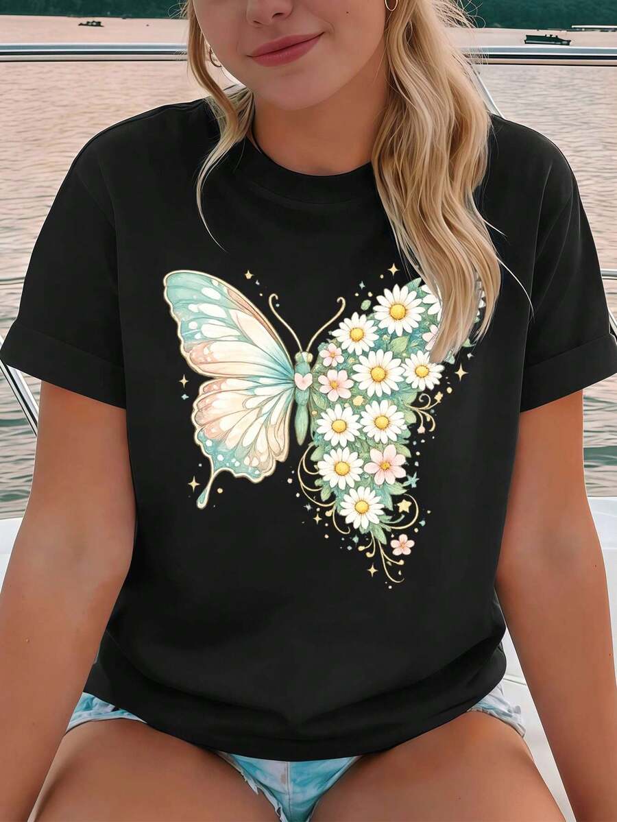 Women T-Shirts - Black - View 1