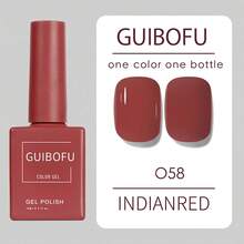Brand GUIBOFU 1pc No.058 Gel Nail Polish - Claret - View 9