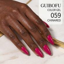Brand GUIBOFU 1pc No.059 Gel Nail Polish - Rose Red - View 11