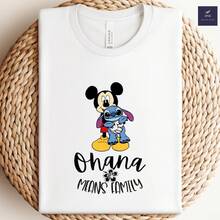 Disney Stitch And Mickey Shirt, Ohana Means Family Shirt, Disney Vacation Shirt, Lilo And Stitch, Disney Matching Shirt, Disney Shirt--Disneys Disneyland Paris The Magic Kingdom Disneyesque The House Of Mouse Mickey Mouse Empire Modest Summer Outfits Take That T Shirt Summer Coord Tops For Women Summer Summer Clothes Women Summer Clothes Summer Tops Summer Tops Women Summer Co Ord Summer Top Summer Outfits White Top Black Top Holiday Outfits For Women  Tops For Women Summer Holiday Gifts Valentine's Day Gifts Earth Day Gifts Oktoberfest Gifts Summer Bank Holiday Gifts - trắng - Xem 1