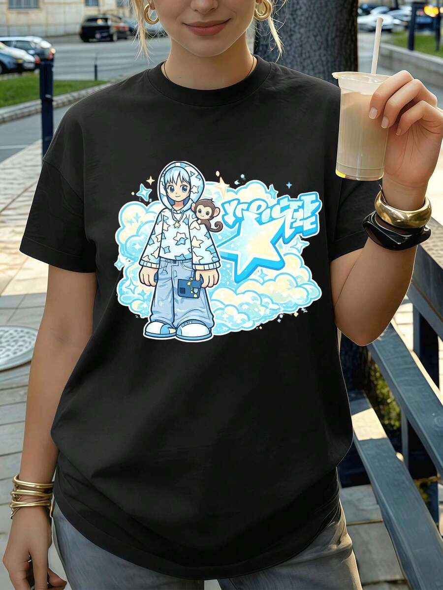 Women T-Shirts - Black - View 1