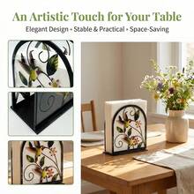 1/2pcs Modern Style Vertical Acrylic Tissue Box Holder. Elegant Hummingbird Floral And Dragonfly Pattern Design. Suitable For Dining Table, Kitchen Counter And Living Room. Artistic Tissue Paper Dispenser Desktop Decor And Home Accessory. - Multicolor - View 3
