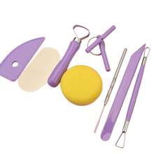 8/1PC Pottery Tools,Clay Tool Set, Practical Polymer Carving Tool Kit, Air-Dry Clay Tool Set, Suitable For Adults, Pottery Crafts, Dotting, Drawing, Shaping, Modeling - Multicolor - View 9