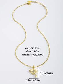 1pc Simple Exquisite Minimalist CZ Graduation Cap Stainless Steel Necklace For Women Men For Gifts For Family Friends Sons Daughters Granddaughters - Multicolor - View 5