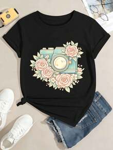 Women T-Shirts - Black - View 2