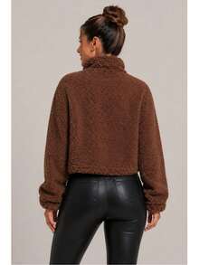 Women's Teddy Turtleneck Blouse - Rỉ Nâu - Xem 2