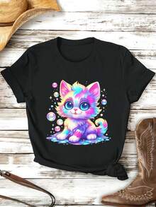 Women T-Shirts - Black - View 2