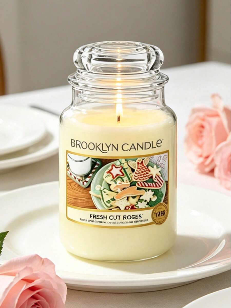 Nến thơm hương bánh quy Giáng sinh, nến hũ lớn, cháy lâu đến 150 giờ, món quà Giáng sinh hoàn hảo dành cho phái nữ. - Một cỡ - Xem 1