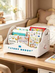 1 pieza Estantería de almacenamiento práctica con diseño de dibujos animados para niños, adecuada para la habitación de recién nacidos y la guardería - Multicolor - Ver 7