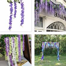 1/6/12pcs Artificial Purple Violet Rattan Flowers - Purple - View 4