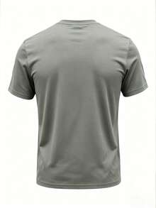 Driftmere Men's Casual Breathable Short Sleeve T-Shirt, Fashionable Printed, Lightweight Outdoor Sports Exercise - Dark Grey - View 8