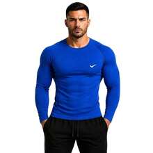 Kit Of 2 Thermal UV 50+ Base Layer Shirts/T-Shirts/Cool Mesh Shirts For Gym And Sports - 紅色和皇家藍 - 查看 3