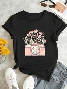 Women T-Shirts - Black - View 2
