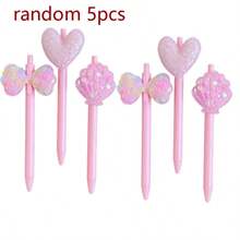 1/4/5/12pcs Creative Ocean Theme Ballpoint Pens, Shiny Glitter Decoration, Cute Stationery Set, Smooth Writing, Ideal Gift For Students, Teachers And Friends - Multicolor - View 14