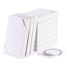 10-pack Shirt Boxes for Apparel and Gifts. This Complete Set includes Tissue Paper and Silver Stretch Loops to Perfectly Wrap Your Gifts in Style. - Blanco - Ver 9