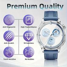 4pcs/Set Easy Installation Tempered Glass Screen Protector, Suitable For Huawei Watch GT5/GT5Pro/GT6/GT6Pro (41mm/42mm/46mm), Transparent Screen Protection, Comes With Positioning Installation Frame, Auto-Alignment For One-Key Installation, Effectively Protects Watch Screen. - Multicolor - View 5