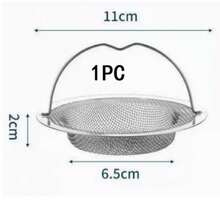 High Quality Durable Stainless Steel Woven Mesh Filter Set, Suitable For Kitchen Sink, Comes With Sturdy Metal Filter Basket And Handle, Designed Specifically To Catch Hair And Food Debris In Kitchen And Bathroom - Multicolor - View 8