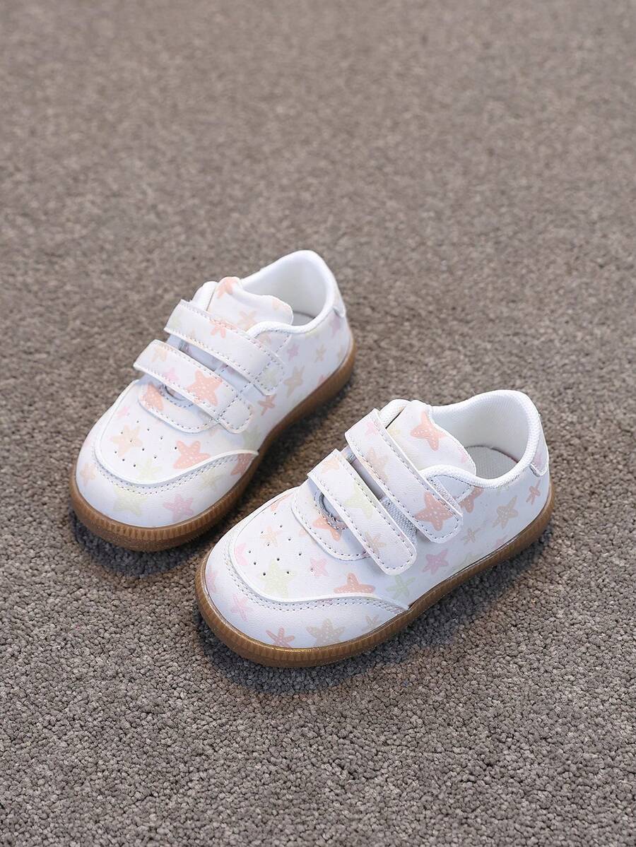 1双幼儿儿童魔术贴卡通印花软底防滑休闲运动鞋,春秋新款,男女通用舒适运动鞋,适合婴幼儿 - 黃色 - 查看 1