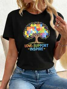 Women T-Shirts - Black - View 1