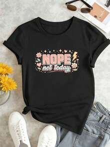 Dam-T-shirts - Svart - Visa 2