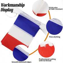 The French Flag (Mini Chain Flag - Hand-Cranked Flag) Is Used For Patriotic Activities. It Includes French Rope Flags For Events Such As Independence Day, Sports, Bars, Large Conferences, Schools, Indoor And Outdoor Decorations. - View 3
