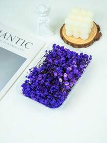 25/50/100/300pcs Mini Artificial Baby's Breath - For Resin Mold Art And Crafts, Ivory White Bouquet For Hair Accessories, Wedding Wreaths, Table Flowers, Home Decor - Purple - View 2