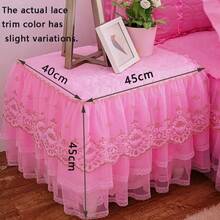 Lace Bedside Cabinet Cover, Dust Cover, Princess Style Bedroom Decor, European Ornamental Tablecloth, New Bedside Cabinet Cover - Multicolor - View 4