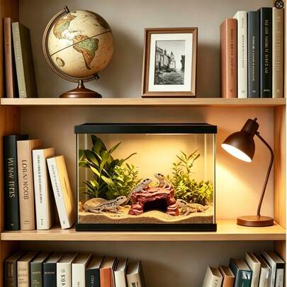 Hang động sa mạc in 3D bằng nhựa PLA dành cho thú cưng bò sát, thích hợp cho thằn lằn bờm, tắc kè báo đốm. Cần dán keo hoặc lót cát/đá ở đáy để tránh bị xê dịch. Trang trí bể nuôi tạo một ngôi nhà ấm cúng cho bò sát.