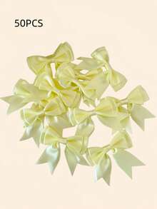 50pcs Ribbon Bows - Handmade Invitation Decoration - Satin Ribbon Gift Wrapping - Multi-Color - No Feathers - Arts, Crafts And Sewing Supplies - Gift Wrapping Bows - Multicolor - View 43