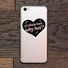 1 PIEZA Pegatina de vinilo con cita literaria, calcomanía resistente al agua con diseño de corazón de texto rosa para el tropo del villano, para lector, portátil, botella de agua, Kindle, diario, cuaderno y regalo para amantes de los libros - S2094 - Ver 6