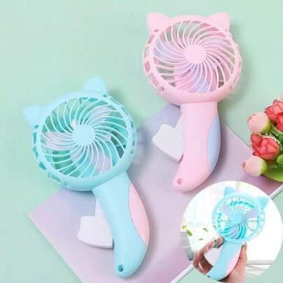 Quạt cầm tay mini hình hoạt hình, thiết bị làm mát bằng áp suất thủ công sáng tạo, chất liệu nhựa mịn chống va đập, không dùng pin, thổi gió bằng tay kiểu cổ điển, dụng cụ làm mát cho mùa hè nóng bức, trang trí nhà cửa, người bạn đồng hành khi chơi thể thao ngoài trời và du lịch, quạt làm mát gia dụng thiết thực, phụ kiện nhà cửa dễ thương và đơn giản.