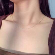 1pc Exquisite Shiny Necklace, S925 Sterling Silver Thin Collarbone Chain, Minimalist Sparkling Everyday Layering Jewelry - Baby's Breath Necklace - View 6