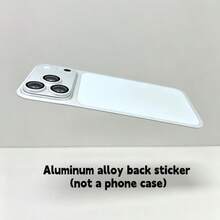 2026 New Phone Back Film, Compatible With 13 Pro/14 Pro/15 Pro/16 Pro/13 Pro Max/14 Pro Max/15 Pro/6 Pro Max, Color Changing Skin, One Sticker Can Transform Your Phone Into The Latest 17 Pro/17 Pro Max, Metal Frame With Frosted Glass Structure, Flashlight Position Without Hole, Restoring Phone Aesthetics - Multicolor - View 8