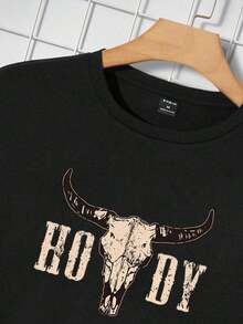 T-shirt da uomo a maniche corte con scollo rotondo in maglia nera Fenqiro, stile anni 2000 - nero - Visualizzare 4