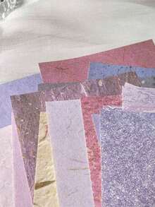 1pack Texture Mixed Material Scrapbook Paper, 26 Sheets Vintage Decorative Material,School Supplies,Back To School - 多色 2 - 查看 6
