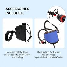 Inflatable Boogie Board, Bodyboard - Lightweight PVC Core Boogie Boards Beach Pool, Foldable With Wrist Straps, Surfing Gear Teens And Adults - Default - View 6