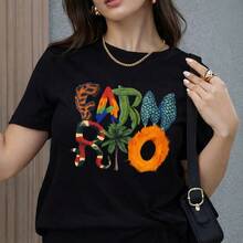 Faam Rio Women's T-Shirt - Stylish And Comfortable Summer T-Shirt - Premium Cotton - Black - View 1