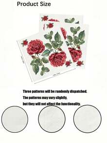 20/10/1pc Rose Print Napkins - Valentine's Day Tablecloth, 10*10 Inch 3-Ply Thick Disposable Napkins, Suitable For Valentine's Day Tableware, Birthday Party, Spring Decoration, Restaurant And Kitchen Essentials - Multicolor - View 10