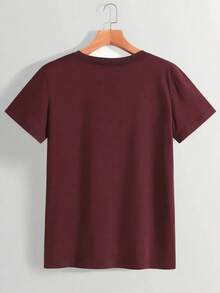 Plus Size - Plus Size - Oversized T-Shirt - Women's Fun Graphic Tee - Relaxed Fit Short Sleeve Crew Neck Top, Machine Washable For Year-Round Comfort, Everyday Wear; Relaxed Fit; Durable Print, Ideal For Holiday Gifts - 黑色 - 查看 10