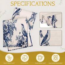 1pc Blue & White Porcelain Floral & Bird Pattern Elegant Retro Style Large Rectangular Table Runner, Home Decor Accessory Suitable For Family Gatherings, Indoor/Outdoor Spaces, Entryway, Coffee Table, Living Room Ambiance, Kitchen Dining, Holiday & Nature-Inspired Gifts - Multicolor - View 5