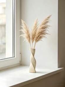 1pc Geometric Twisted Vase, A Simple Yet Creative Geometric Rotating Vase, Suitable For Home, Living Room, Tabletop, And Entryway Decoration. - Distortion - View 4